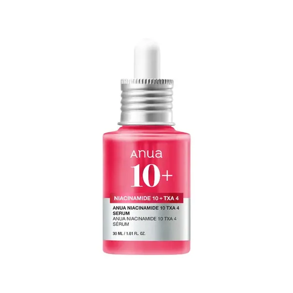 Anua Niacinamide 10 TXA 4 Serum, envase cerrado sobre fondo claro
