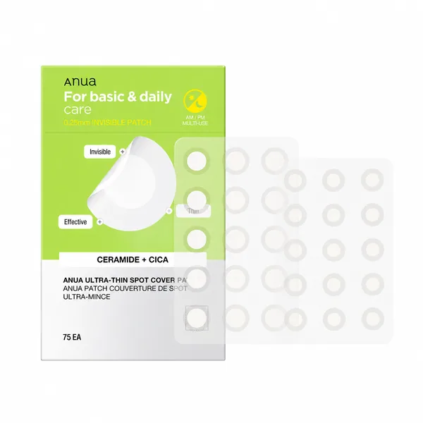 Anua Ultra-Thin Spot Cover Patch, envase cerrado sobre fondo claro