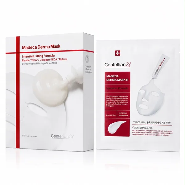 Centellian24 Madeca Derma Mask Intensive Lifting Formula, envase cerrado sobre fondo claro