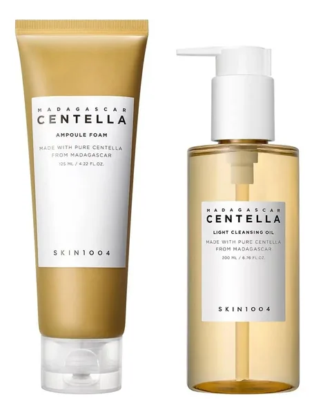 SKIN1004 Madagascar Centella Double Cleansing Duo Set, envase cerrado sobre fondo claro