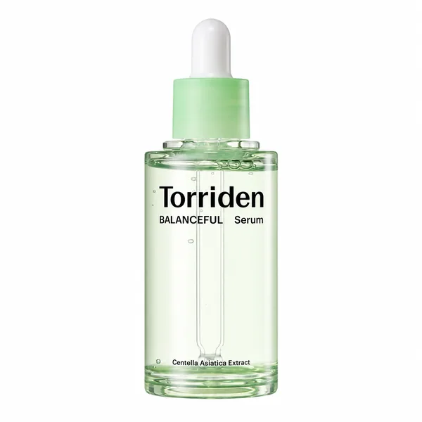 Torriden Balanceful Cica Serum, frasco cerrado sobre fondo blanco